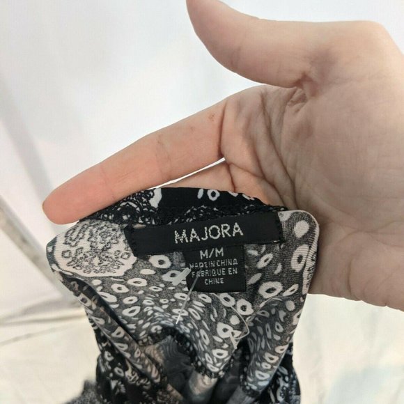 Majora Black and White Strapless Stretch Maxi Dress Size M - Picture 6 of 6